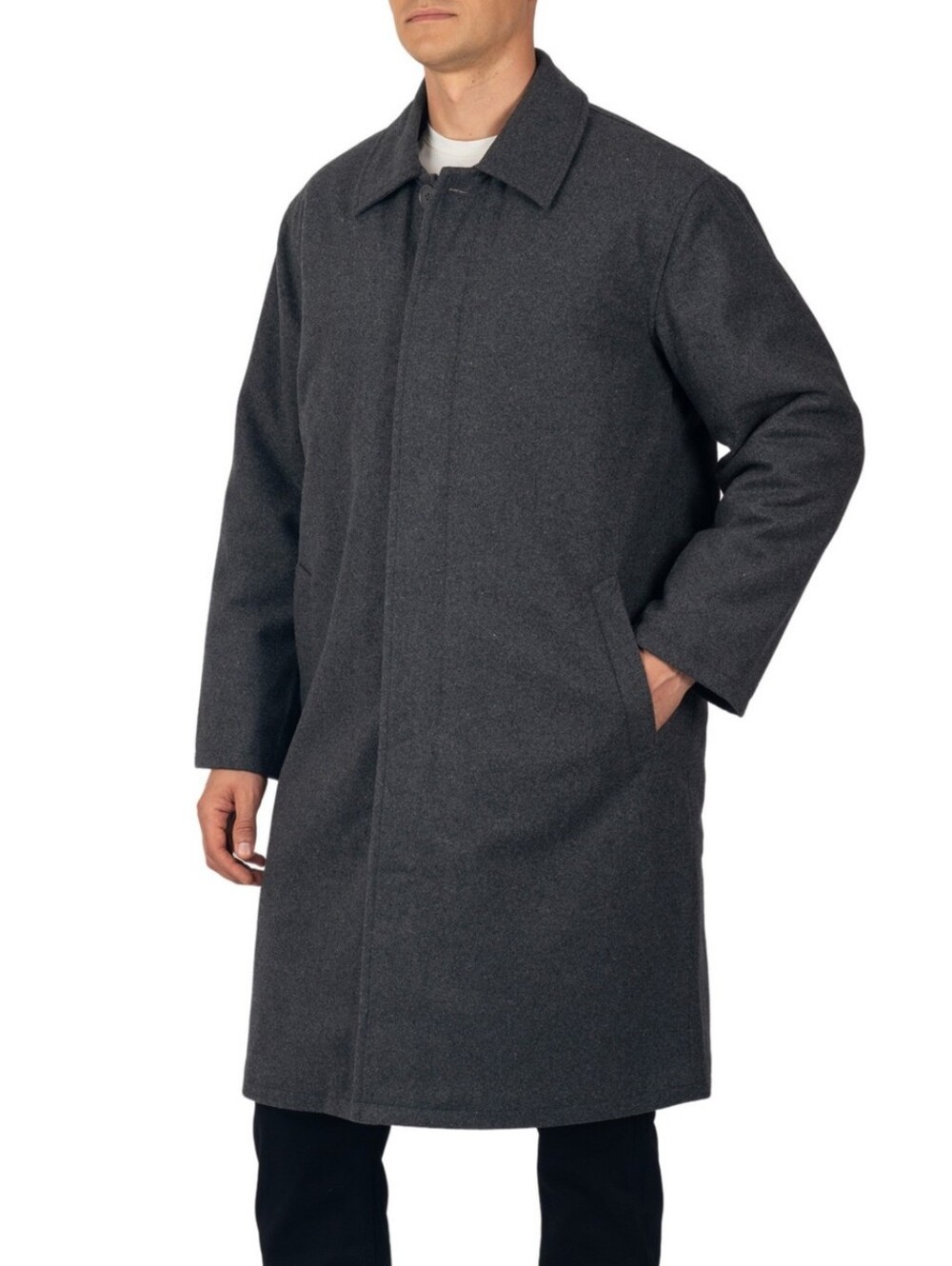 NWOT Zach Wool Blend Overcoat By Alpine Swiss XL